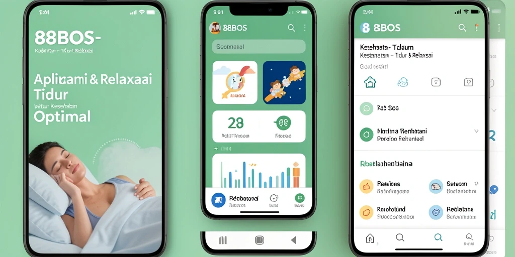 Tampilan antarmuka pengguna 88BOS yang memudahkan akses fitur Tidur & Relaksasi.