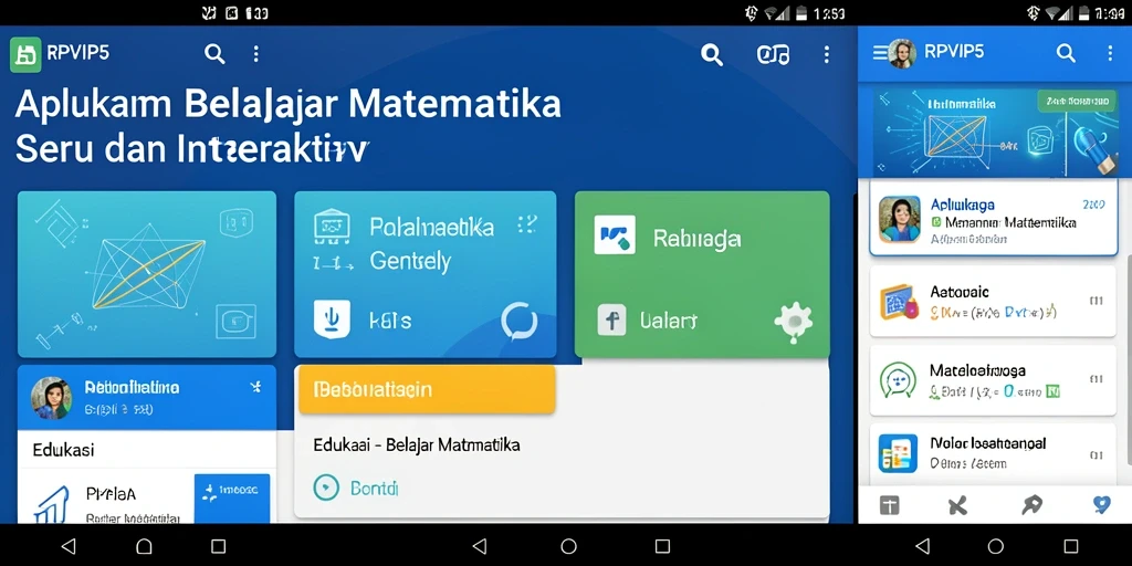 Antarmuka RPVIP5 yang menarik dan interaktif untuk belajar matematika.