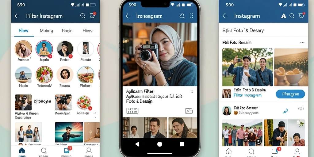 Antarmuka S80 yang simpel dan mudah digunakan untuk filter Instagram.