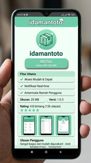 Tampilan halaman APK idamantoto